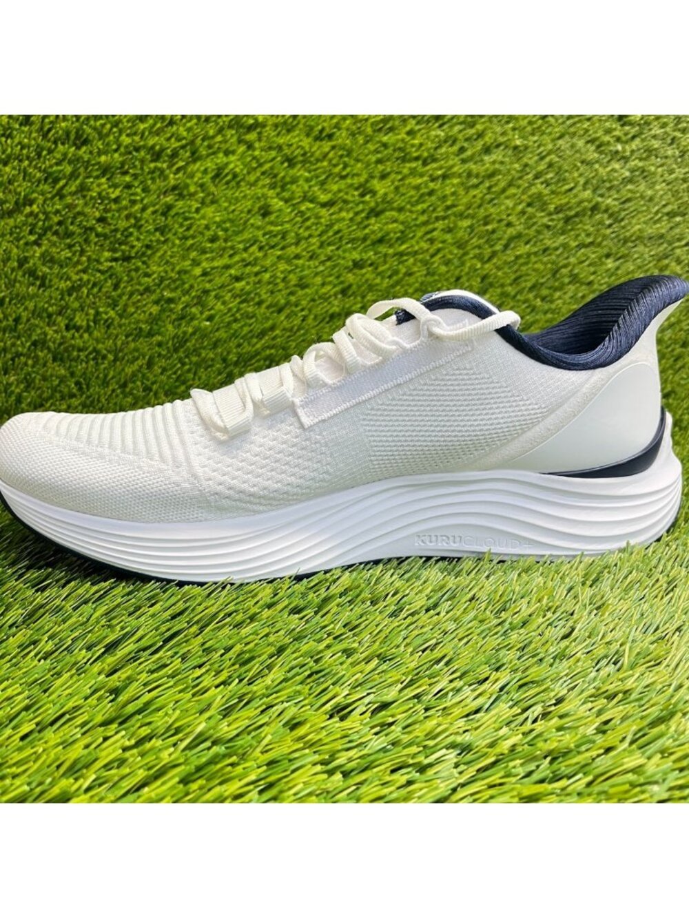 Kuru Atom 2 Mens Size 13 White Blue Athletic Running Walking Shoes Sneakers